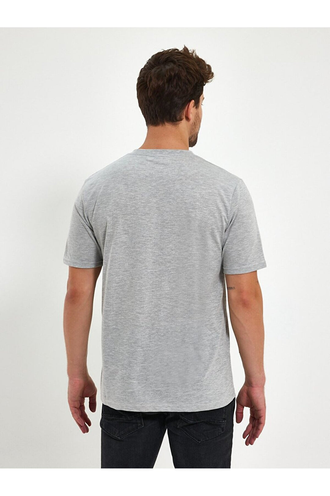 LTB T-shirt gris classique à manches courtes Zero Collar Pressure