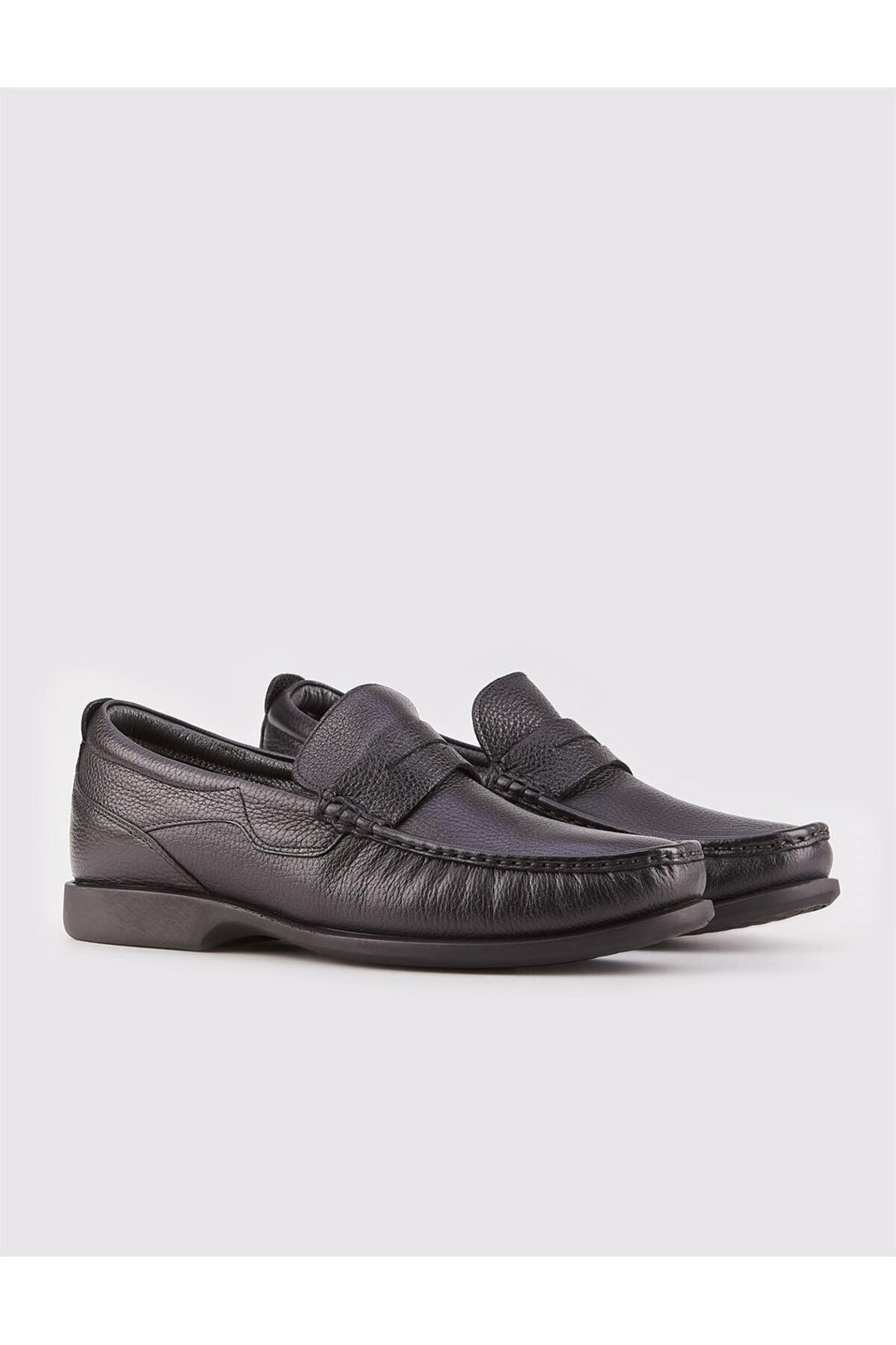 Cabani Shoes Chaussures décontractées pour hommes en cuir véritable avec semelle en caoutchouc, noires et fourrées. - Multicolore
