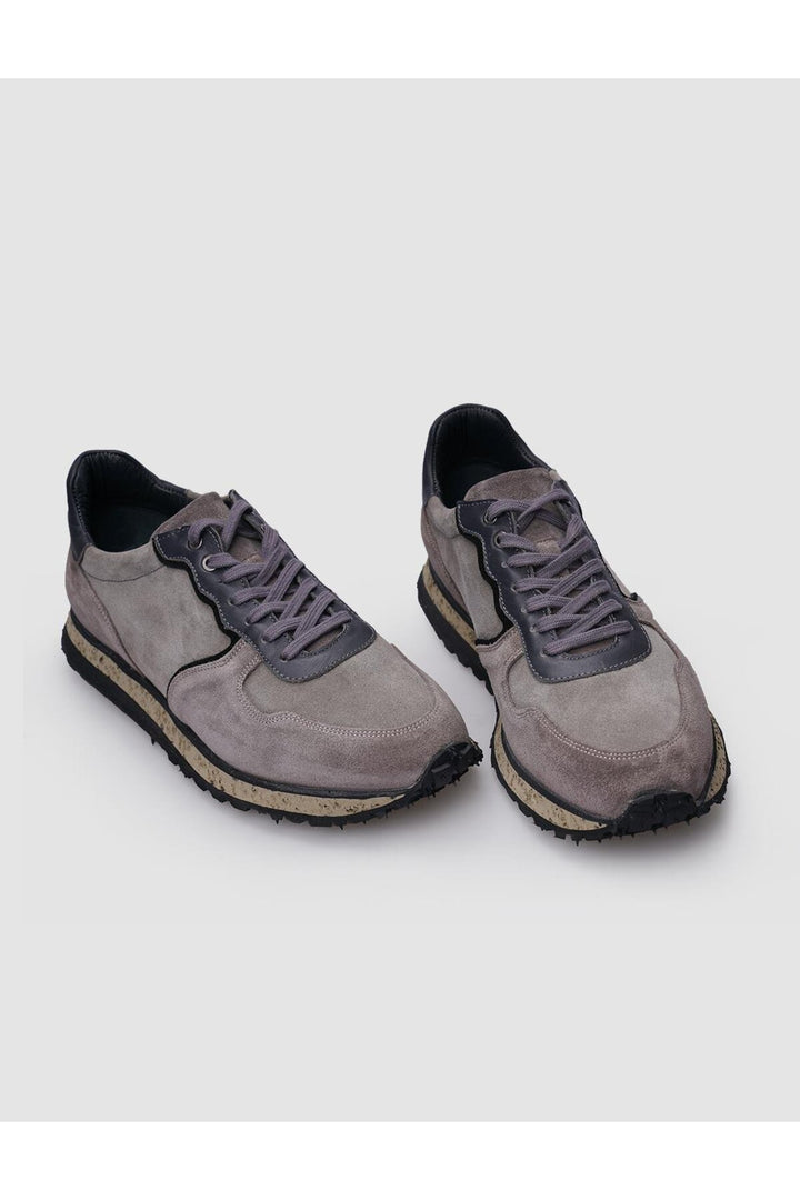 Cabani Shoes %100 Cuir Véritable Suède Visón Baskets Homme à Lacets - Vison