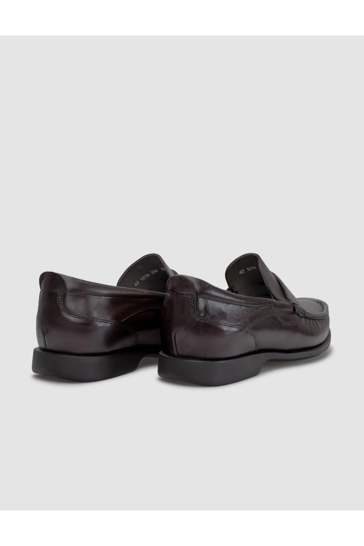 Cabani Shoes Mocassins pour hommes en cuir véritable marron - Marron