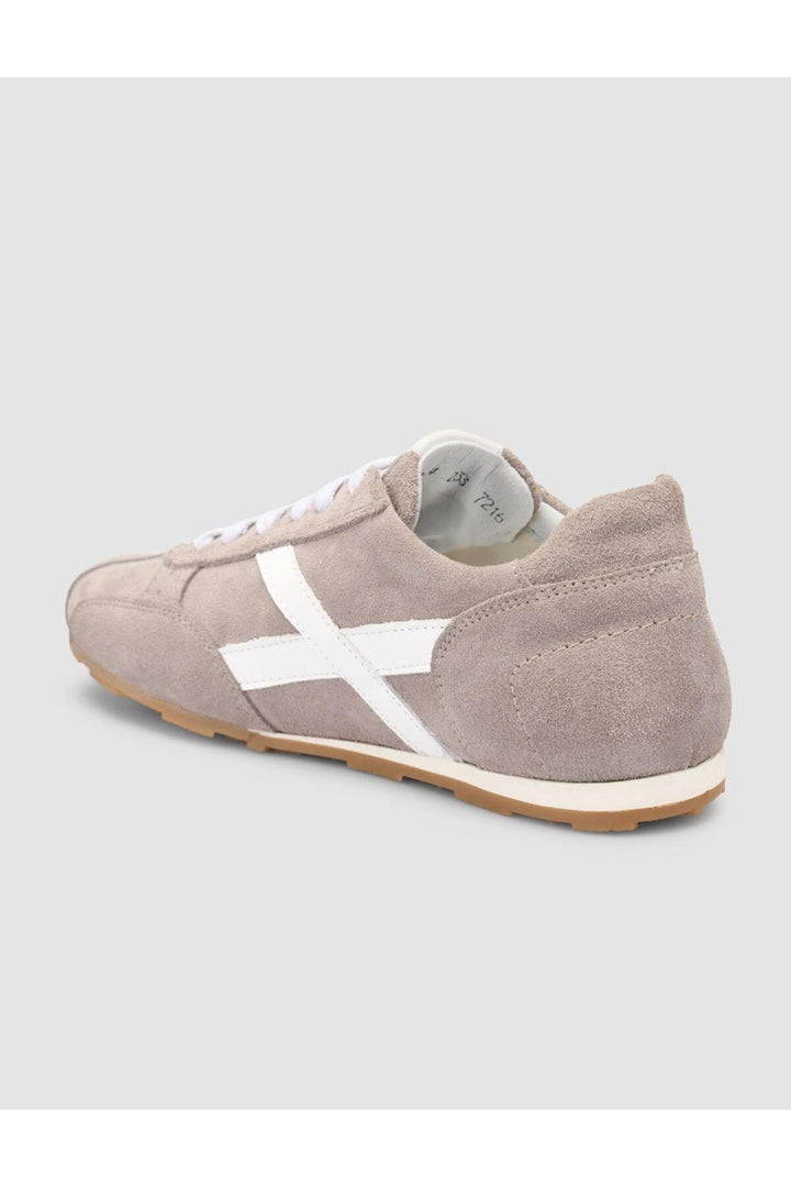 Cabani Shoes MonaMae 100% Cuir Véritable Beige Suédé Baskets Femme - Beige