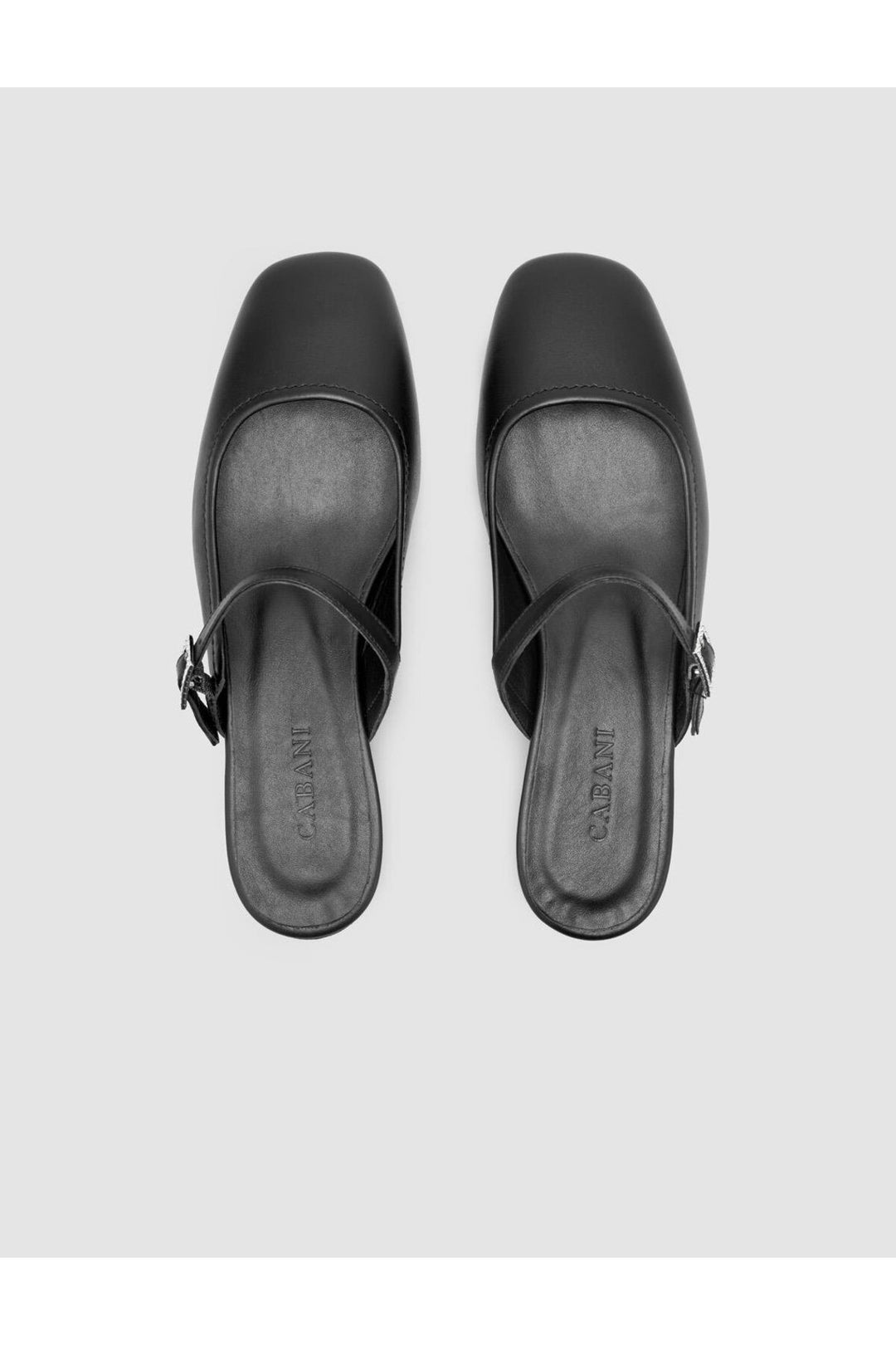 Cabani Shoes %100 Cuir Véritable Ballerines Noires pour Femmes - Noir