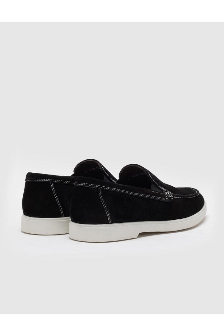 Cabani Shoes Chaussures de ville pour hommes en cuir véritable avec semelle antidérapante, noires. - Noir
