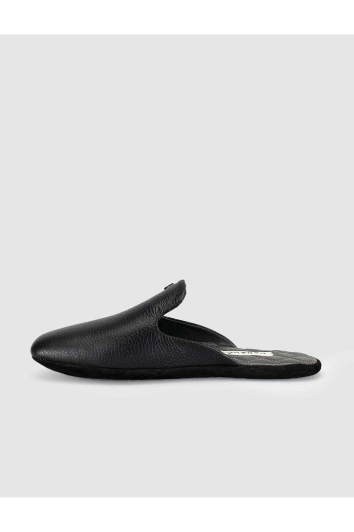 Cabani Shoes Sandales premium en cuir véritable matelassé noir pour femme avec semelle intérieure. - Noir