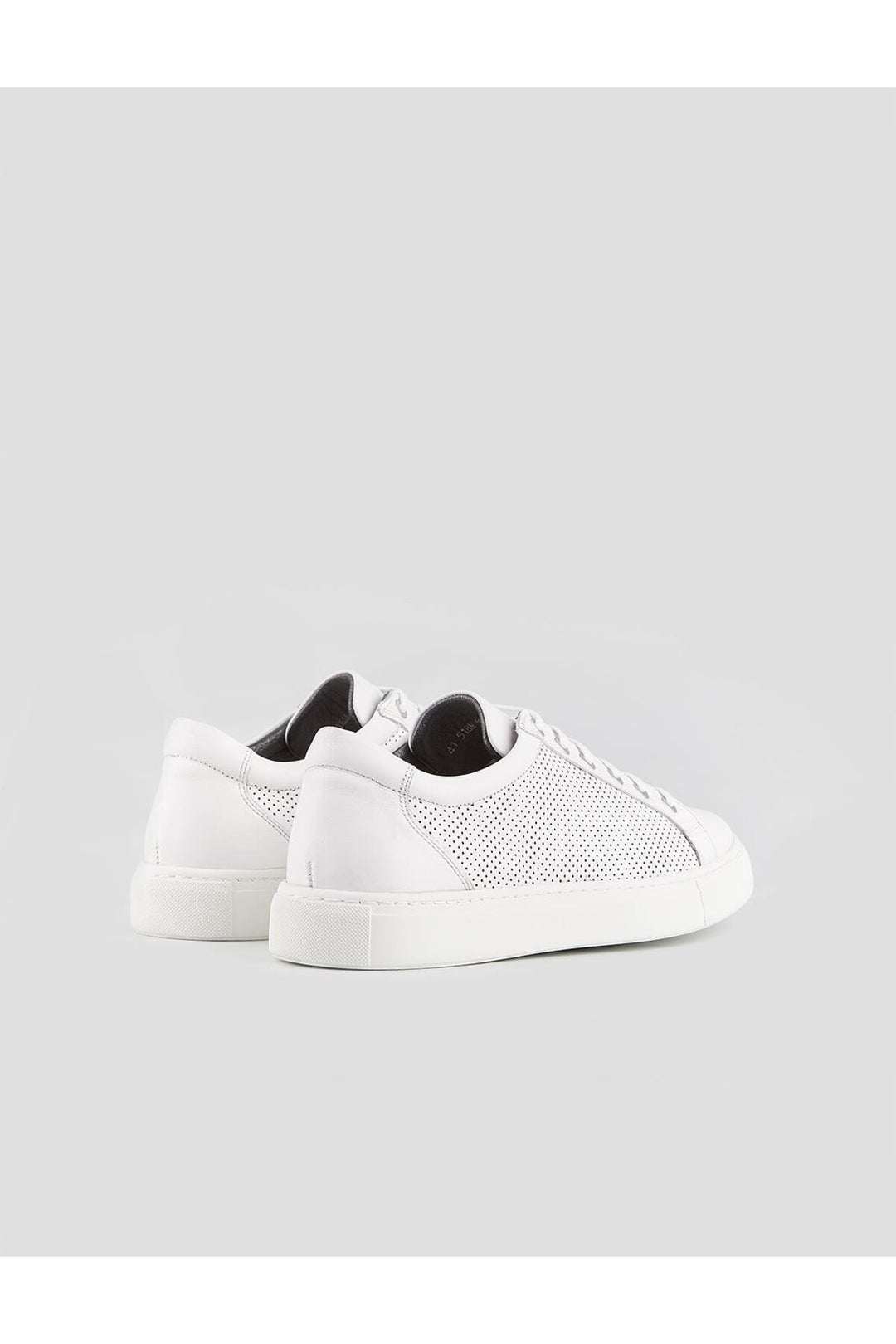 Cabani Shoes Chaussures de sport pour hommes en cuir véritable blanc à lacets avec doublure en cuir. - Blanc