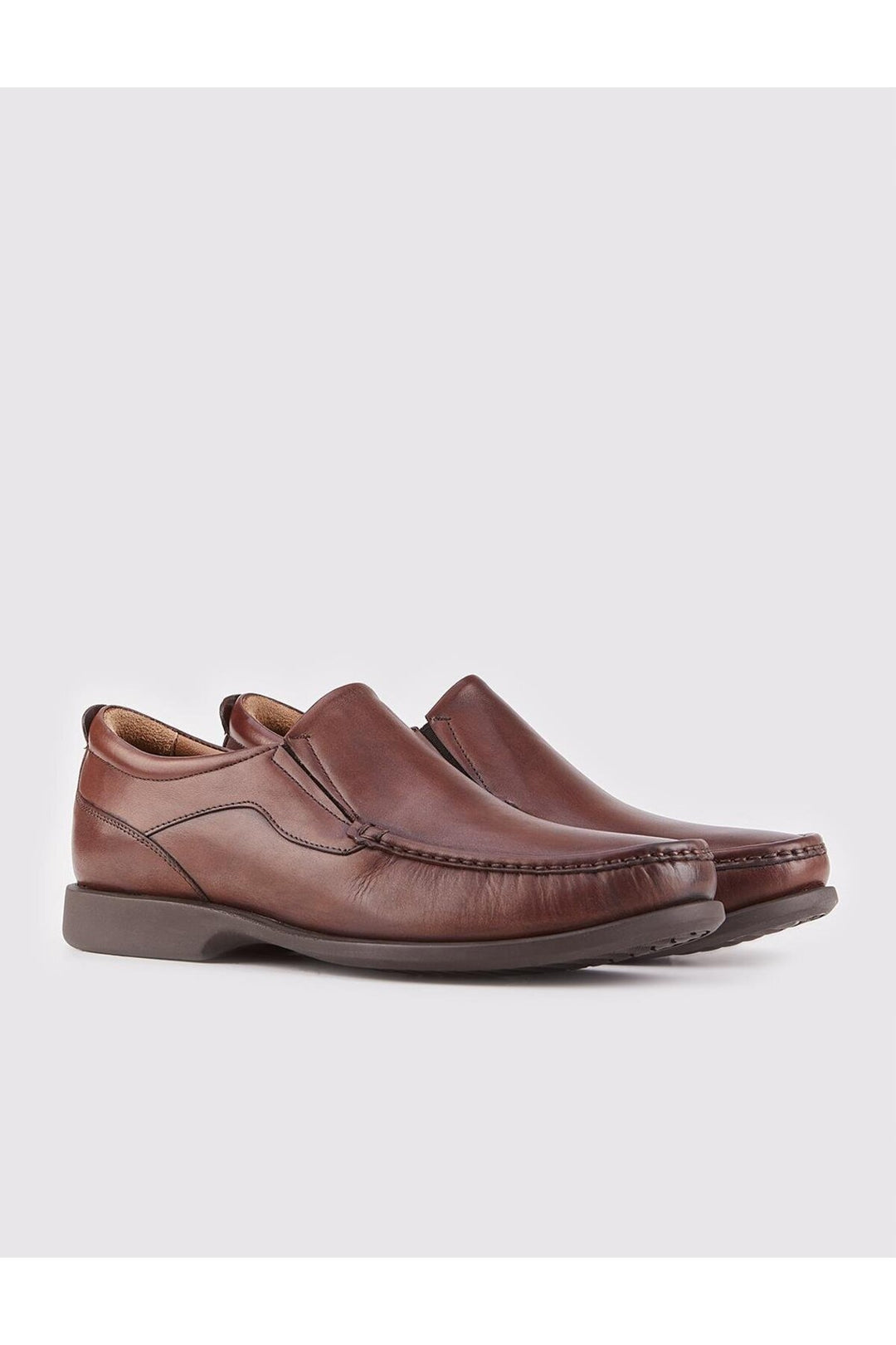 Cabani Shoes Chaussures de ville pour hommes en cuir véritable marron - Marron