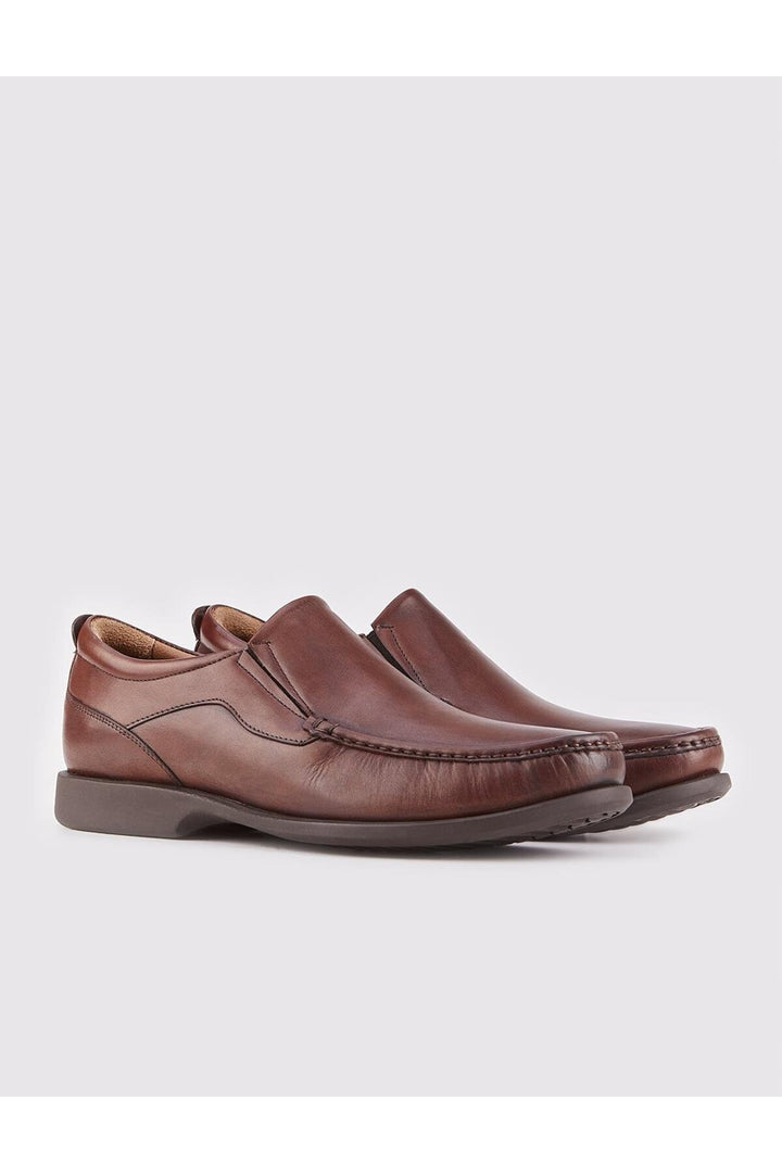 Cabani Shoes Chaussures de ville pour hommes en cuir véritable marron - Marron