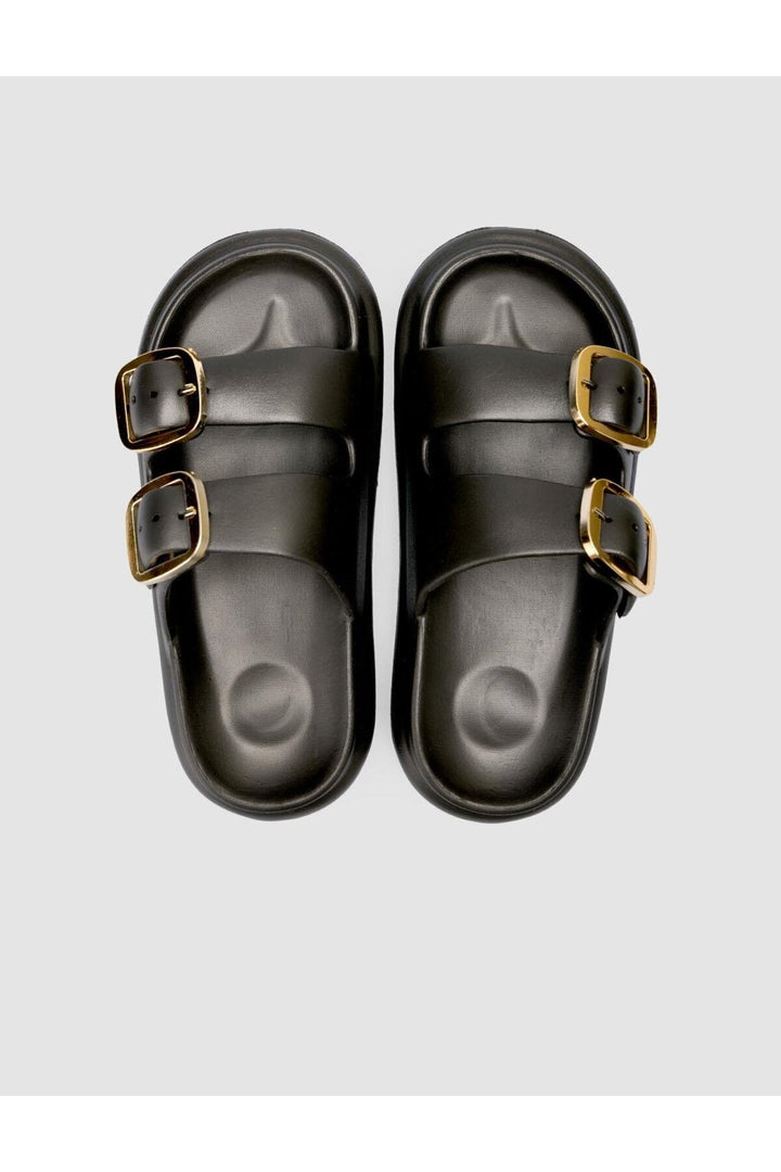 Cabani Shoes Snx Sandale en EVA pour femme avec détail de boucle noire - Noir