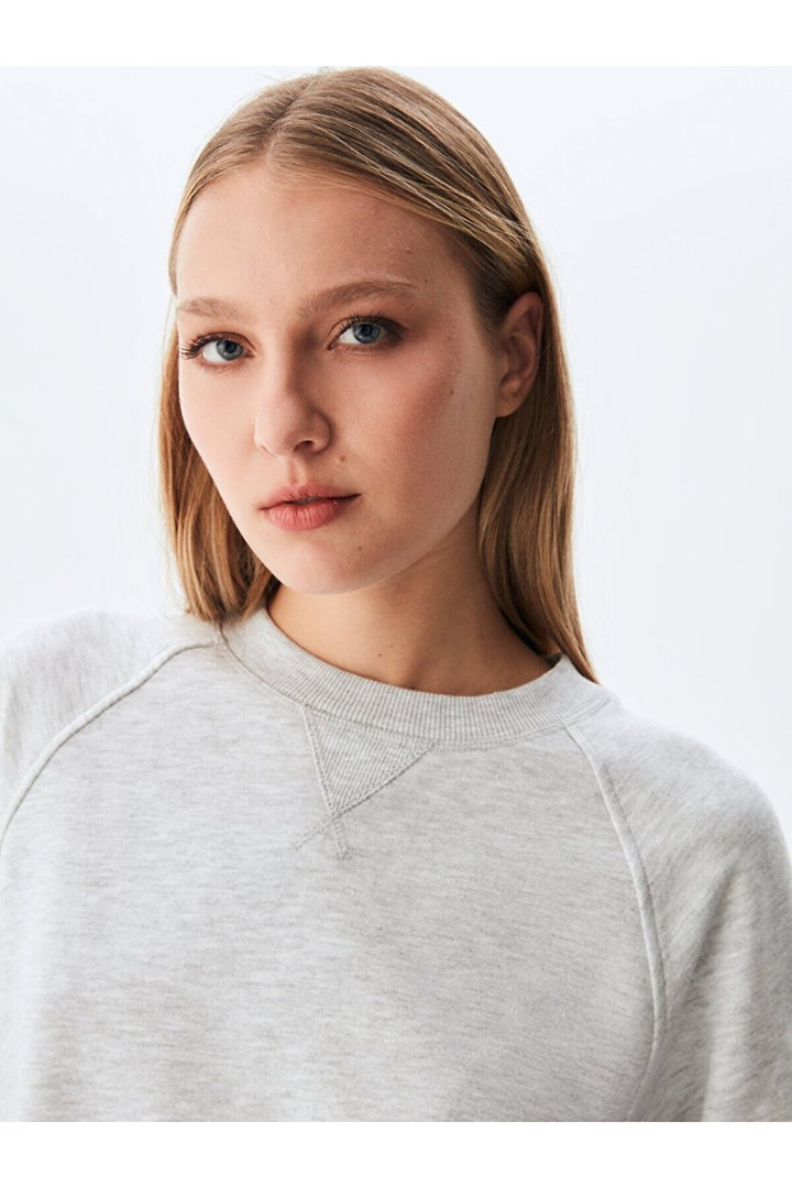 LTB Sweat gris pressé à col zéro