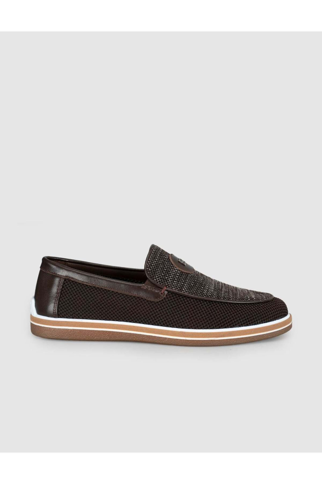 Cabani Shoes Chaussures pour hommes en tricot loafer marron - Marron