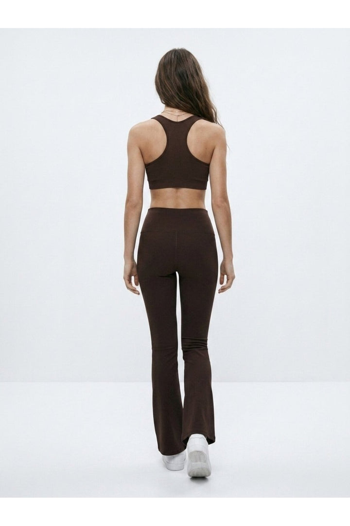 LTB Leggings Sport Taille Haute Marron - Marron