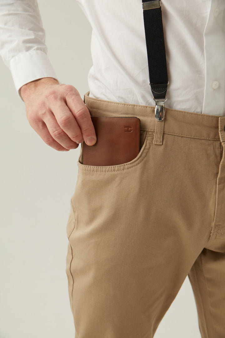 Helmbrook Portefeuille en cuir véritable pour homme Slim Design Multi-Bay RFID Protected Eldridge Taba Plus