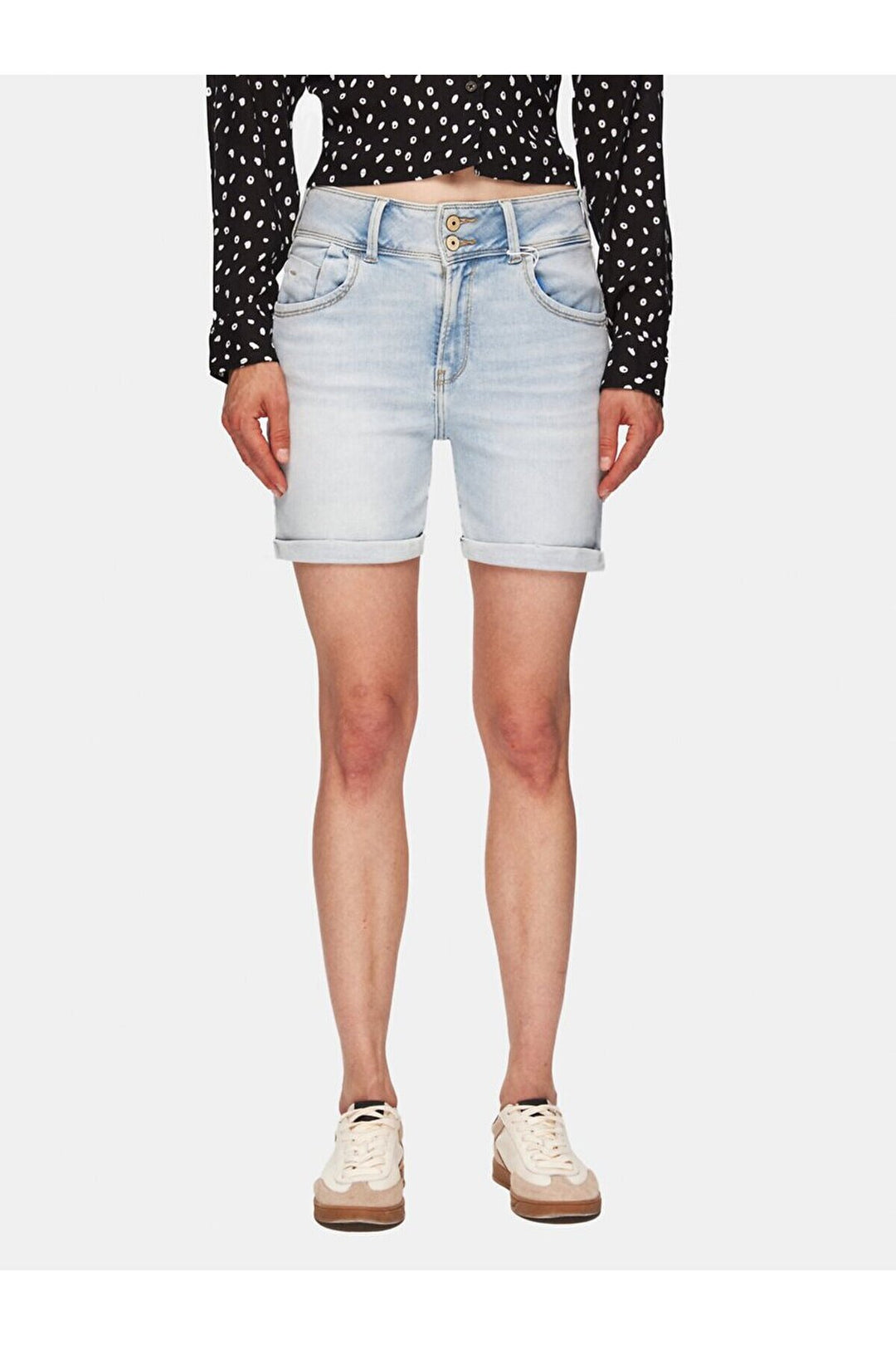 LTB Short en jean taille moyenne Rosina - Bleu