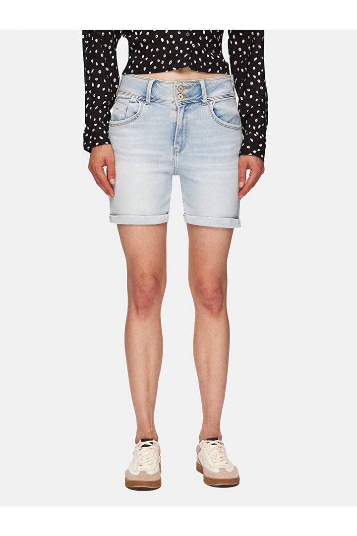 LTB Short en jean taille moyenne Rosina - Bleu
