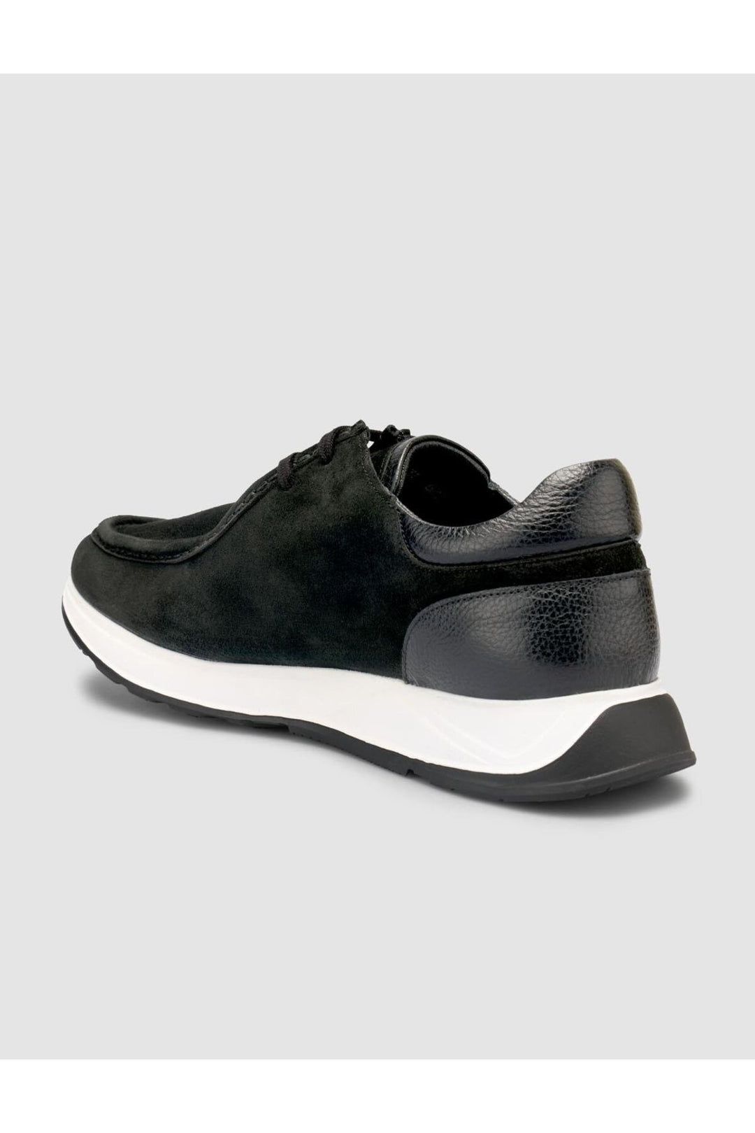 Cabani Shoes Chaussures décontractées pour hommes en cuir suédé noir 100% véritable - Noir
