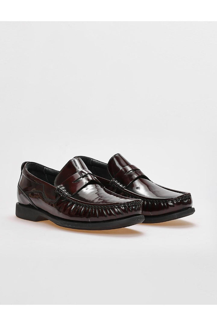 Cabani Shoes Chaussures de ville pour hommes en cuir véritable bordeaux. - Bordeaux