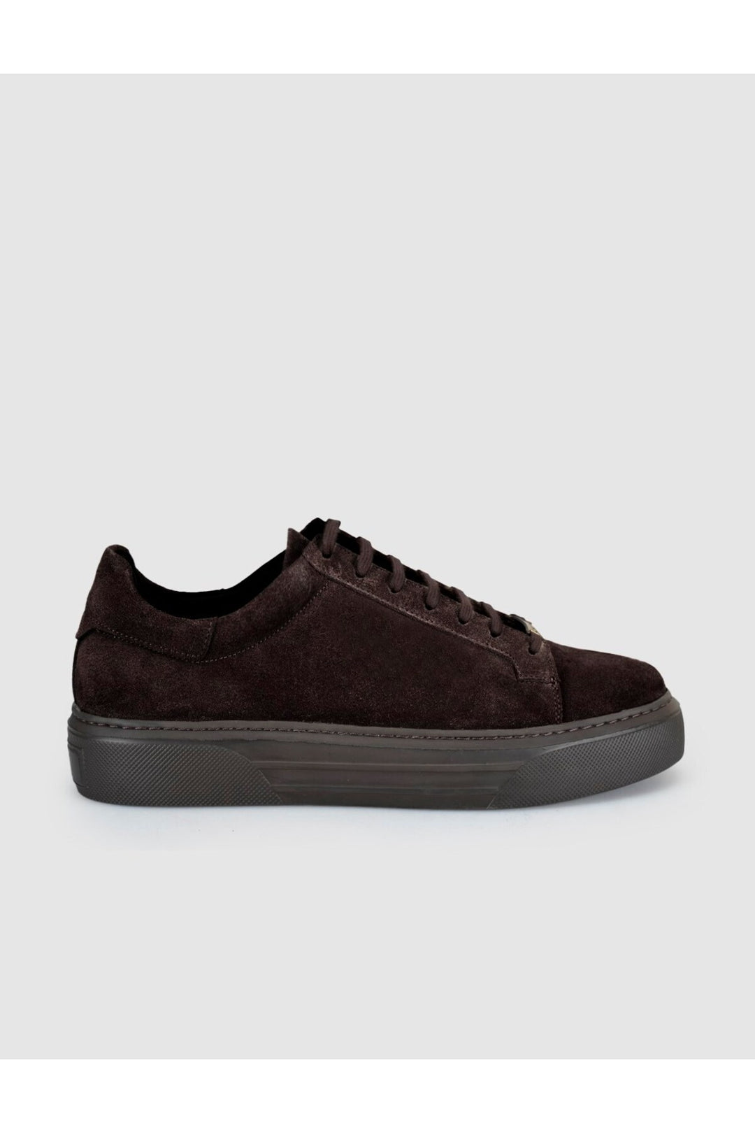 Cabani Shoes Baskets décontractées pour hommes en cuir suédé véritable marron - Marron