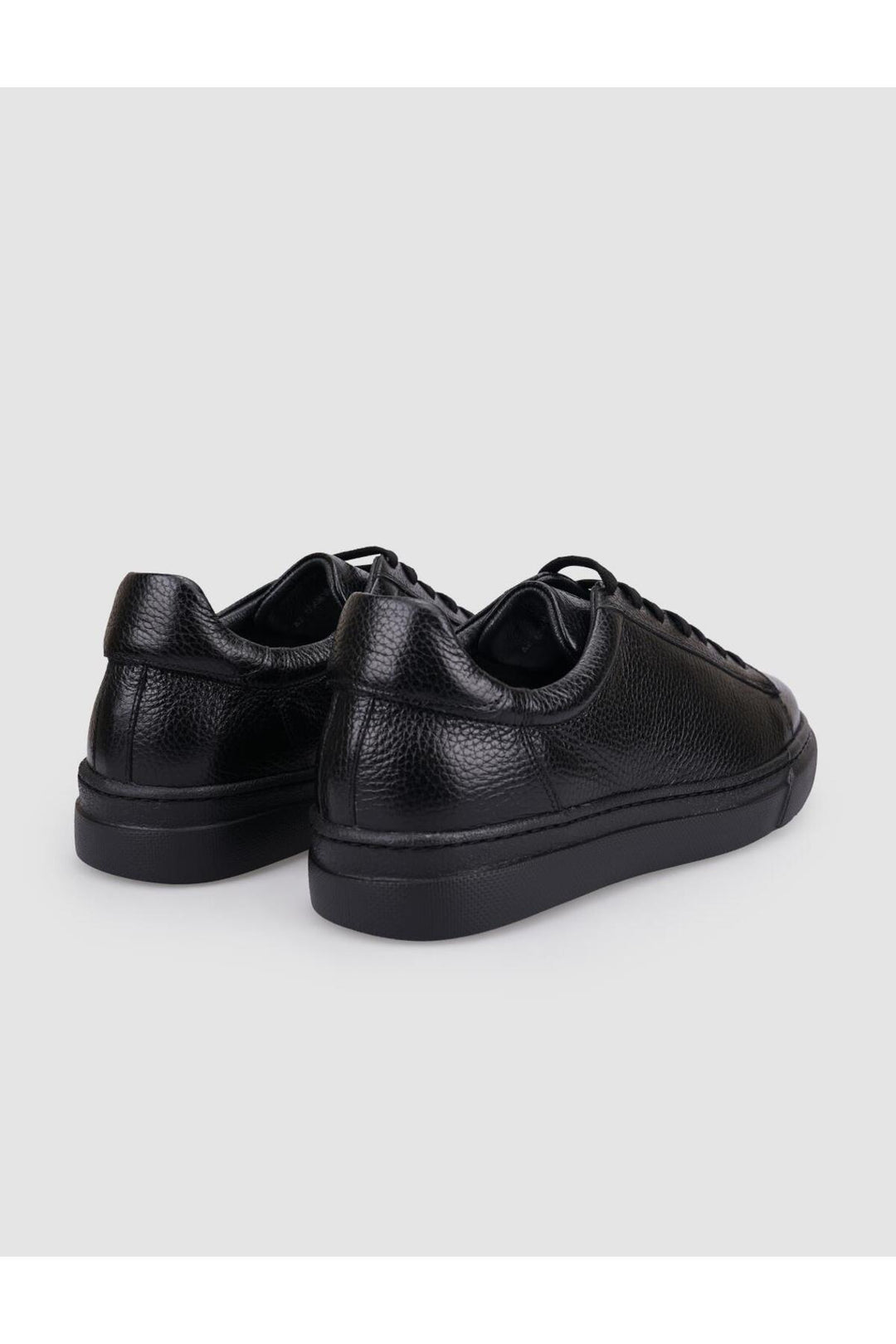 Cabani Shoes Sassari %100 Cuir Véritable Chaussures de Sport pour Hommes Noires à Lacets - Noir
