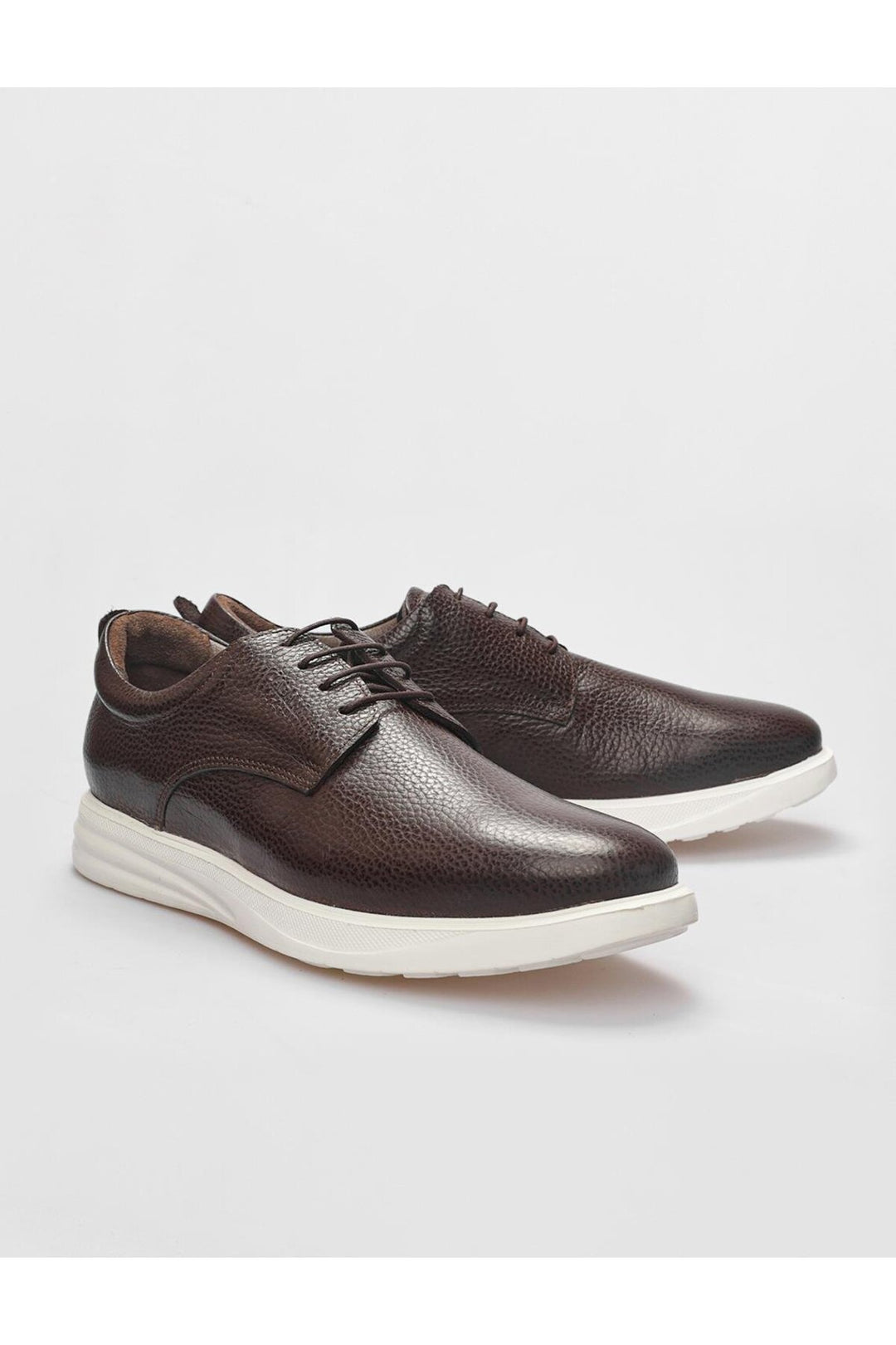 Cabani Shoes Chaussures de ville pour hommes en cuir véritable marron à lacets - Marron