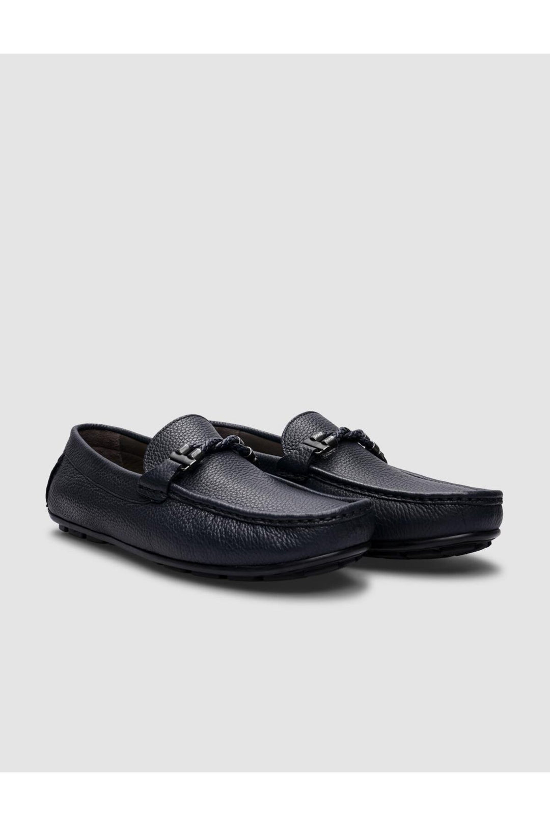 Cabani Shoes Mocassins pour hommes en cuir véritable bleu marine - Bleu marine