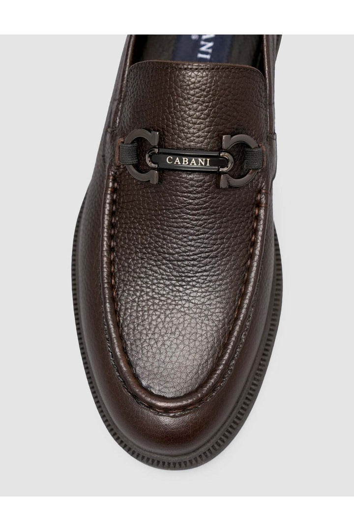 Cabani Shoes Chaussures Loafer pour hommes en cuir véritable marron - Multicolore