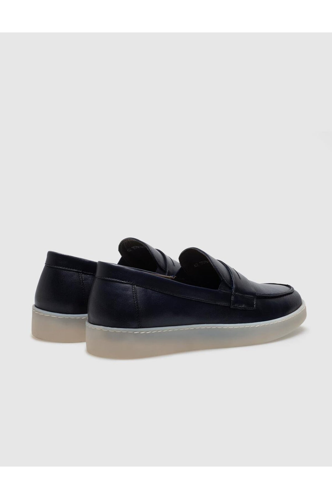 Cabani Shoes Chaussures de ville pour hommes en cuir véritable avec ceinture bleu marine. - Bleu marine