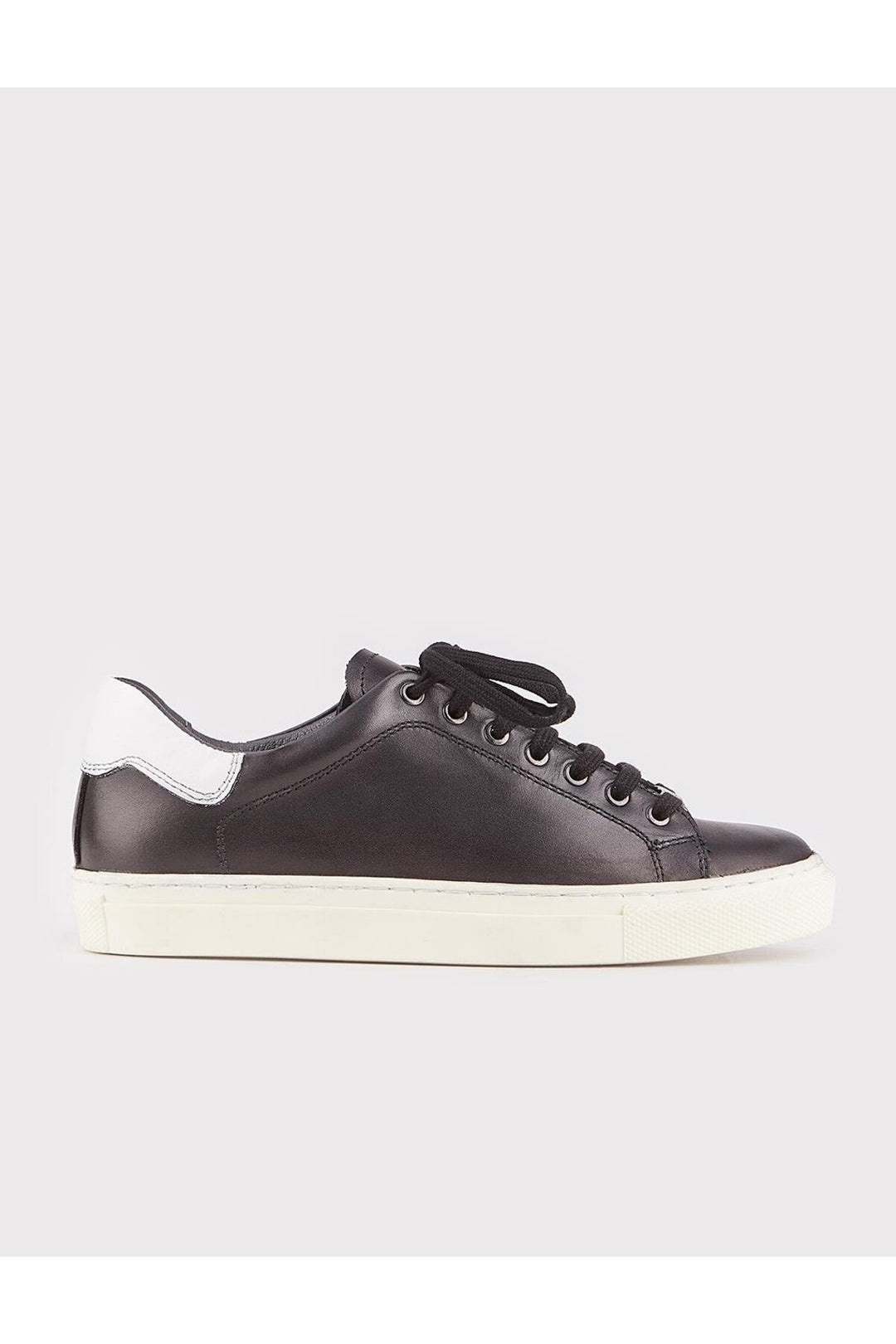 Cabani Shoes Baskets de sport pour femmes en cuir véritable noir à lacets - Multicolore