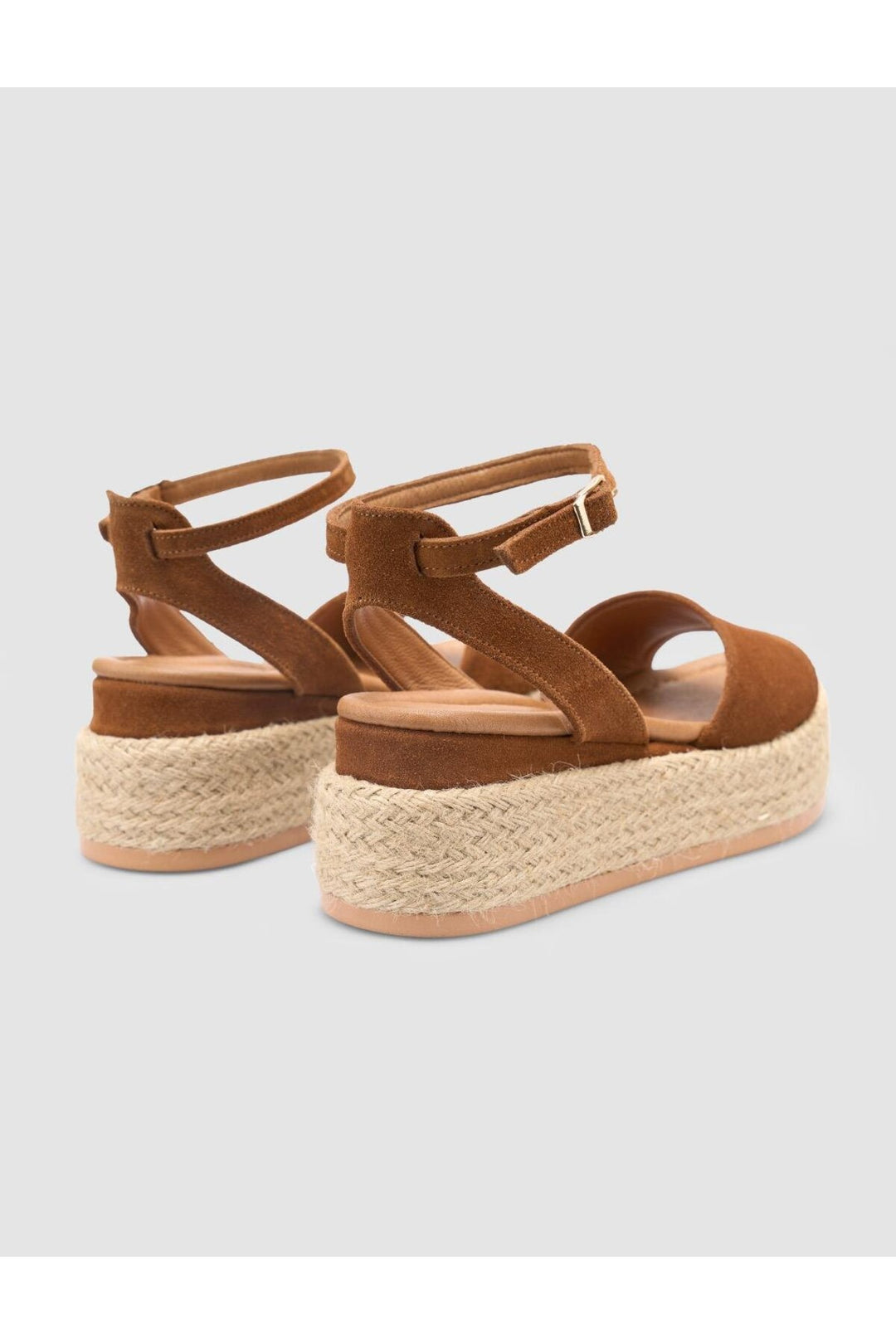Cabani Shoes Sandales en suède pour femmes en cuir véritable 100% couleur tabac - Tabac