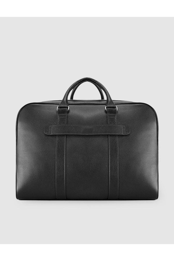 Cabani Shoes Sac en cuir véritable noir pour homme, sac à main et de voyage. - Noir