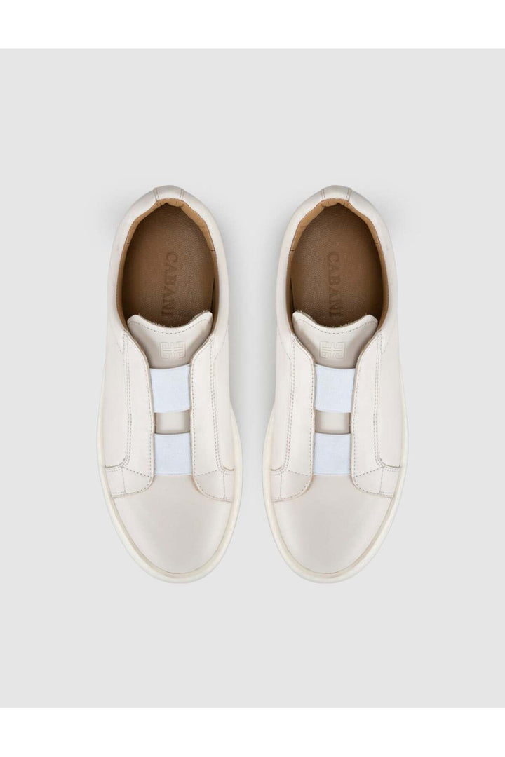 Cabani Shoes Chaussure de sport quotidienne avec détails en caoutchouc - Blanc