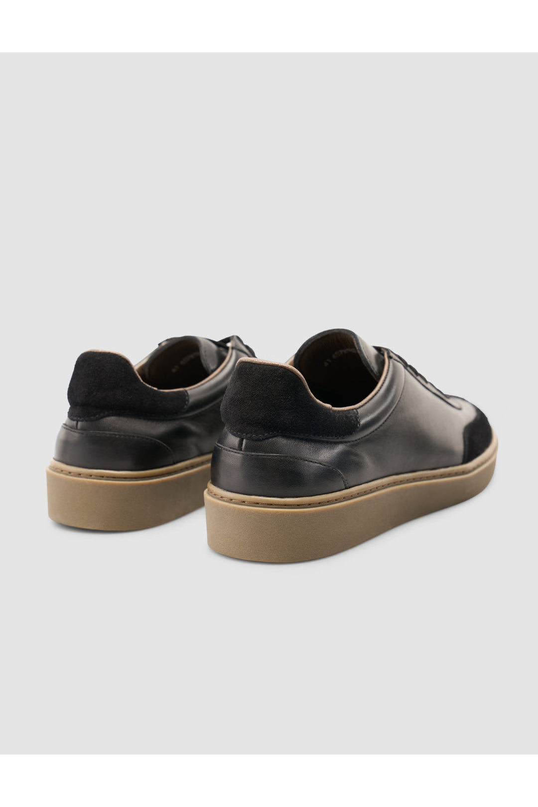 Cabani Shoes Chaussures de sport pour hommes en suède noir 100% cuir véritable - Noir
