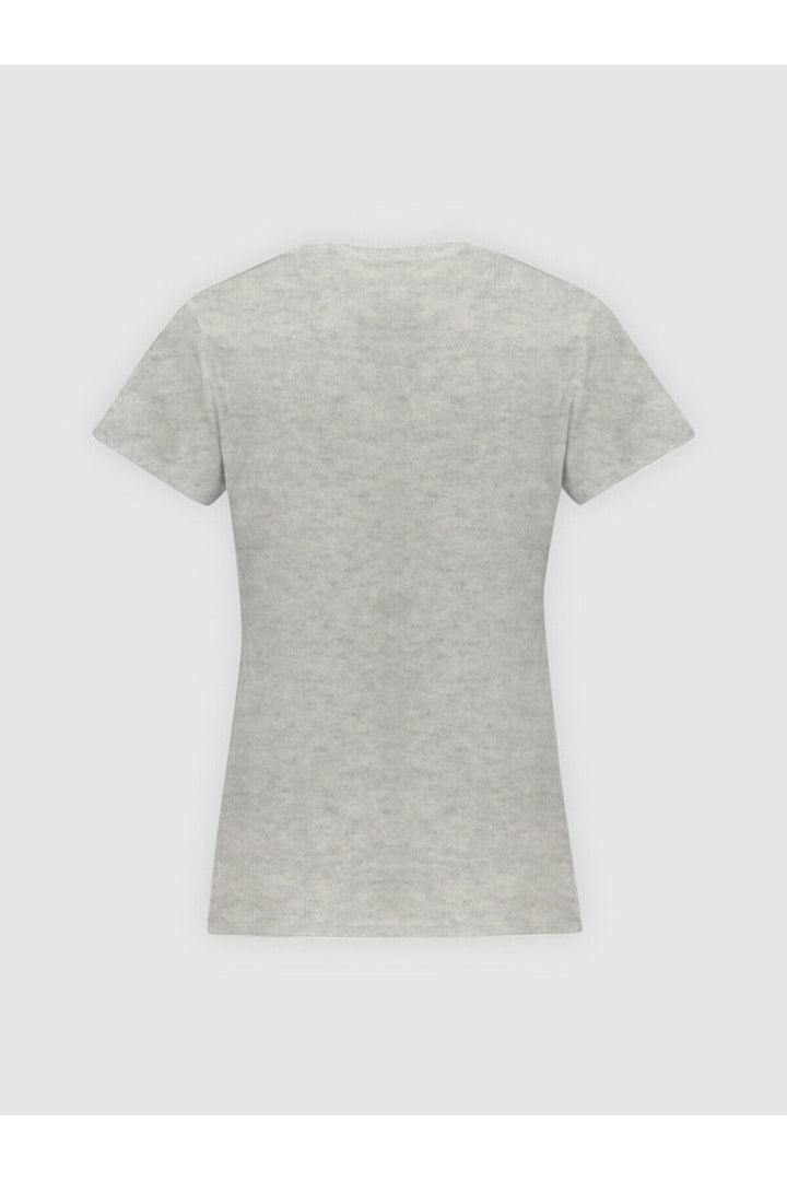 LTB T-shirt gris régulier à manches courtes Pressure avec encolure en V