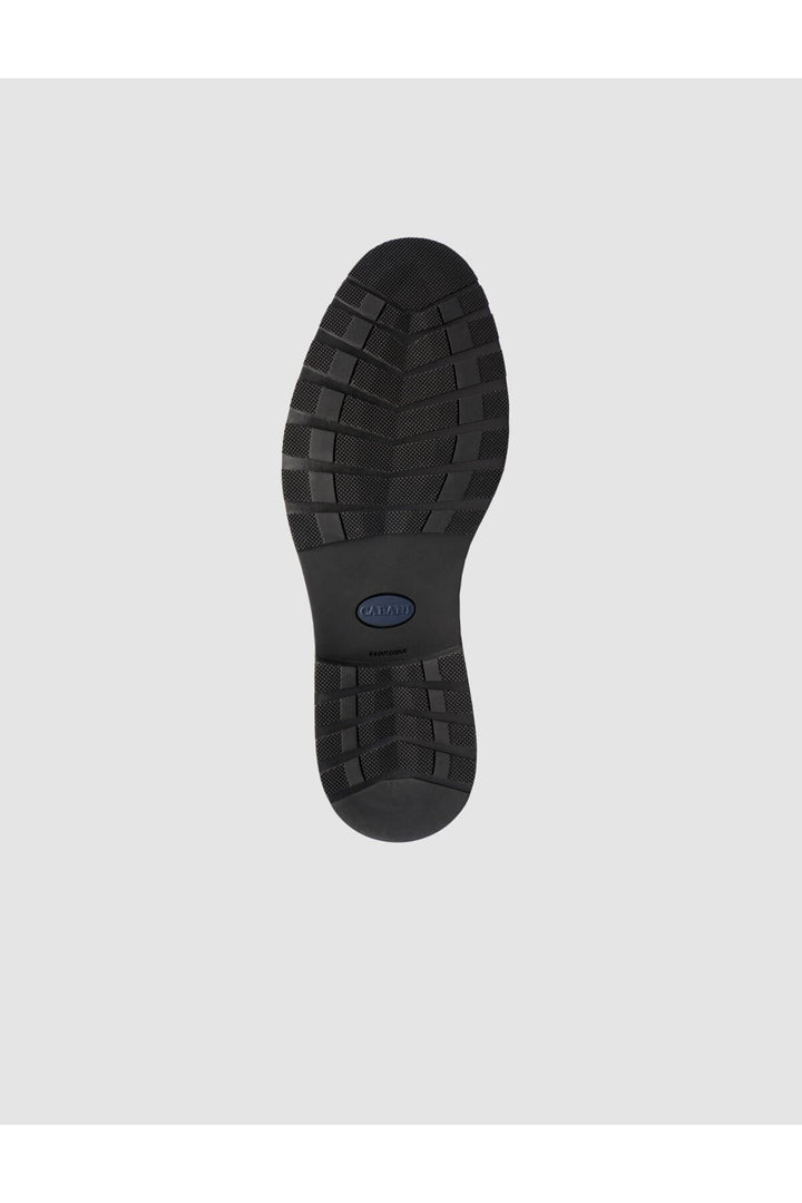 Cabani Shoes Chaussures de ville noires à lacets en cuir véritable texturé avec semelle en caoutchouc léger. - Multicolore