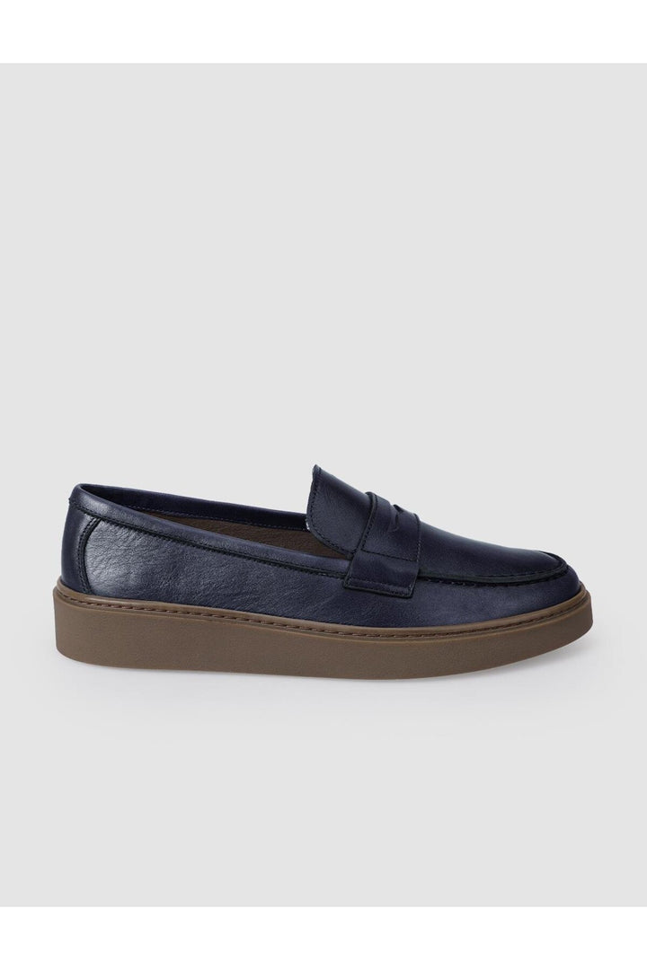 Cabani Shoes %100 Cuir véritable Chaussures décontractées pour hommes Bleu marine - Bleu marine
