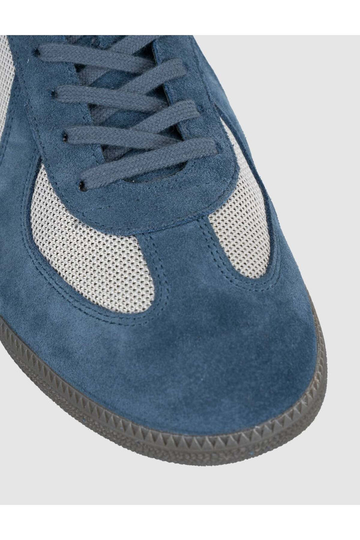 Cabani Shoes Chaussures de sport décontractées pour hommes en cuir véritable bleu - Multicolore