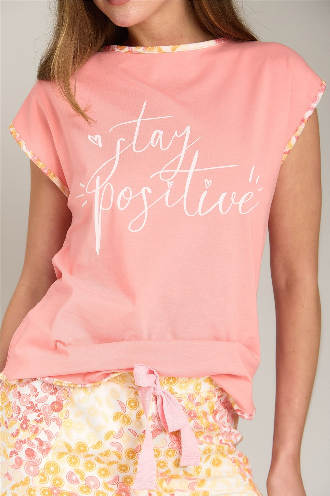 Lovely Things Ensemble de shorts de pyjama EDNA en tricot à manches courtes - Rose