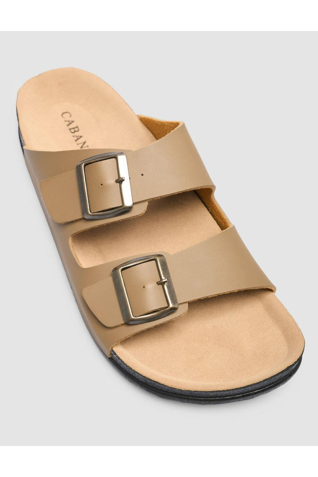 Cabani Shoes Sandale pour homme en vison avec détail de boucle - Vison