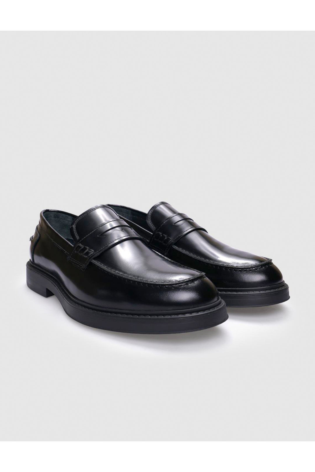 Cabani Shoes Chaussures de ville pour hommes en cuir véritable noir à ouverture 100% cuir. - Multicolore