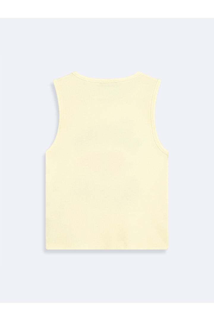 LTB Singlet jaune à bras zéro imprimé graphique