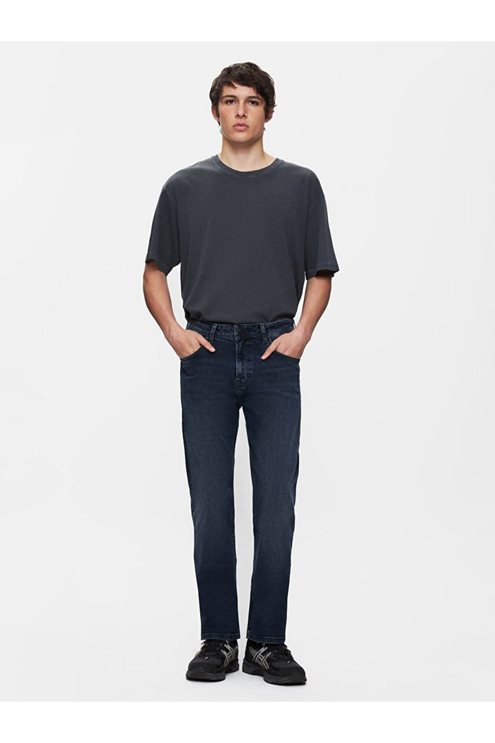 LTB Pantalon en jean à taille moyenne uni Paul P