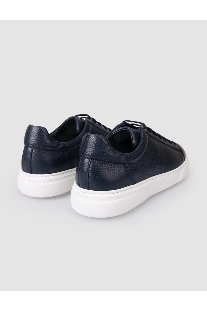 Cabani Shoes %100 Cuir Véritable Chaussures de Sport pour Hommes à Lacets Bleu marine - Bleu marine