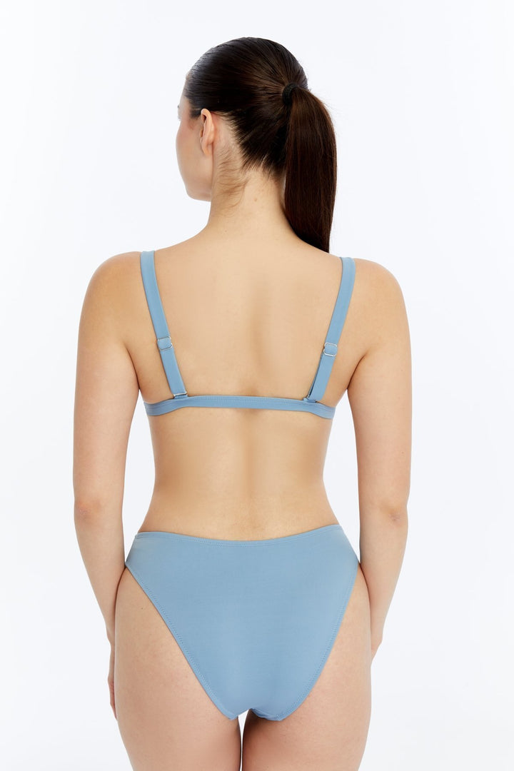 Lovely Things Haut de bikini grand triangle KIRBY - Bleu clair