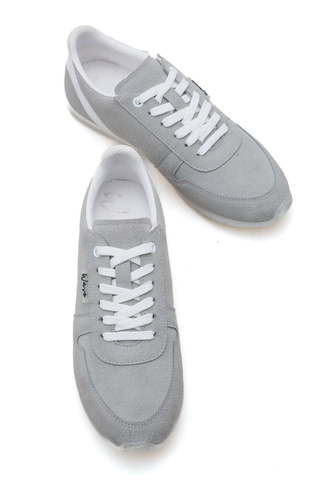 Wavelys ALESSIA Baskets en suède pour femmes chaussures de ville - Gris