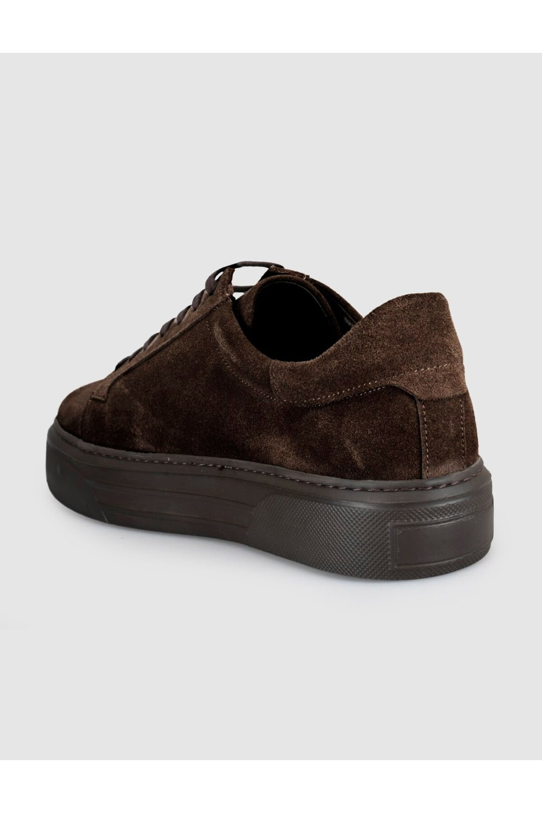 Cabani Shoes Baskets décontractées pour hommes en cuir suédé véritable marron - Marron