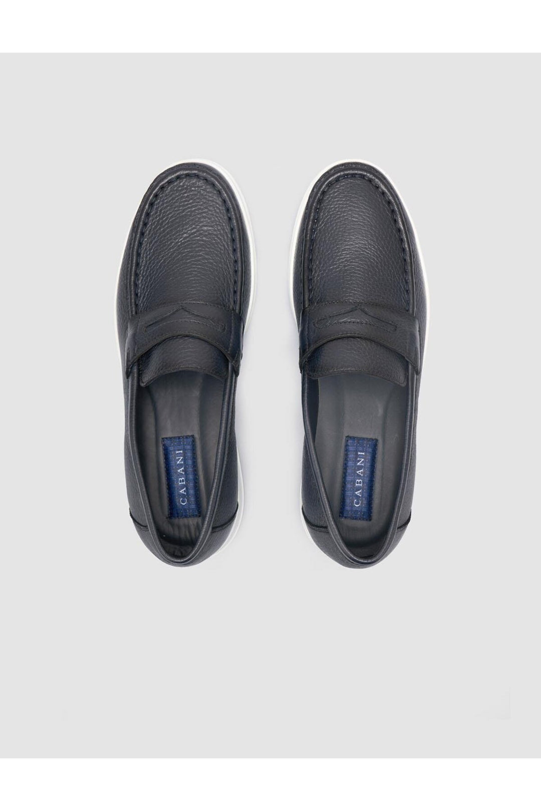 Cabani Shoes %100 Cuir Véritable Mocassins Pour Hommes Bleu marine - Bleu marine