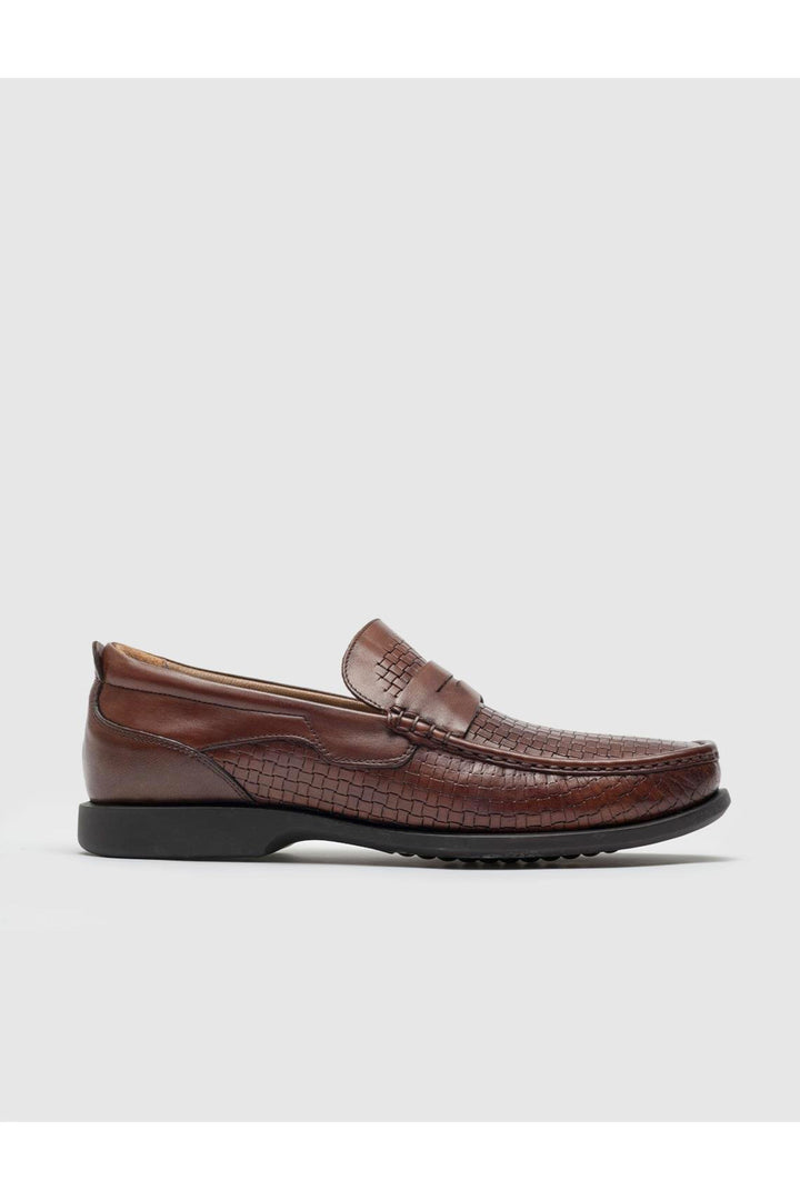 Cabani Shoes Chaussures de ville pour hommes en cuir véritable marron - Marron