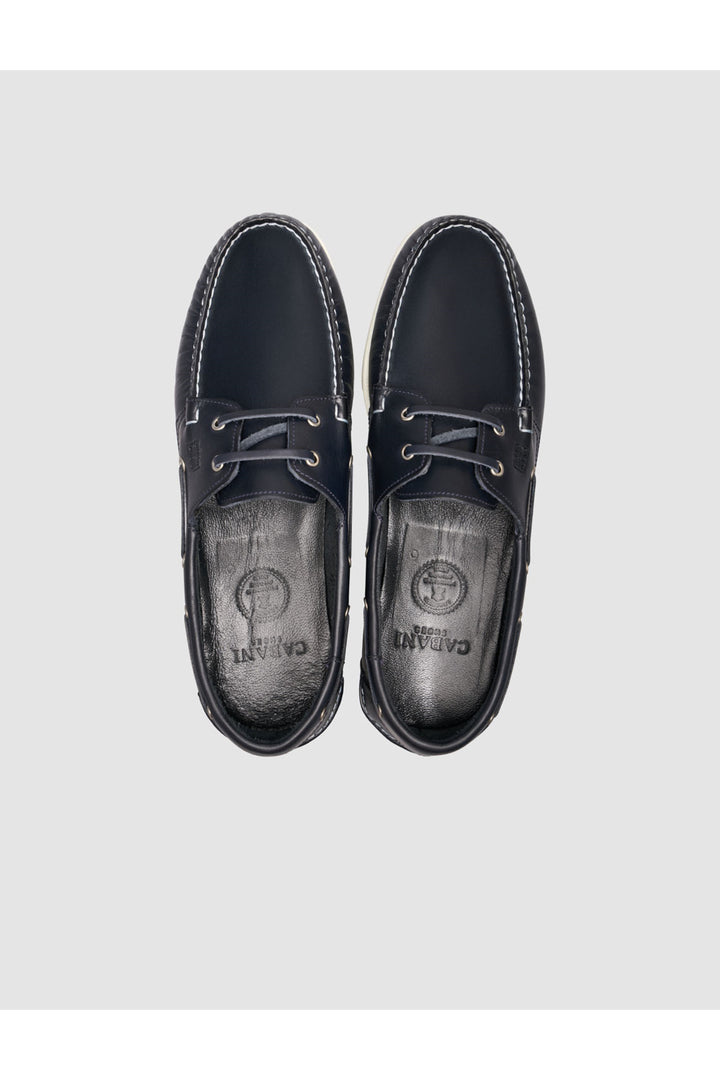 Cabani Shoes Chaussures Loafer en cuir véritable noires à lacets - Multicolore