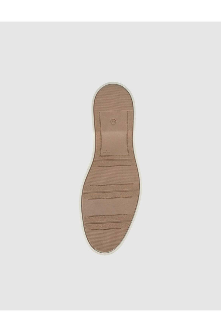 Cabani Shoes Mocassins pour hommes en tricot en cuir véritable beige - Multicolore