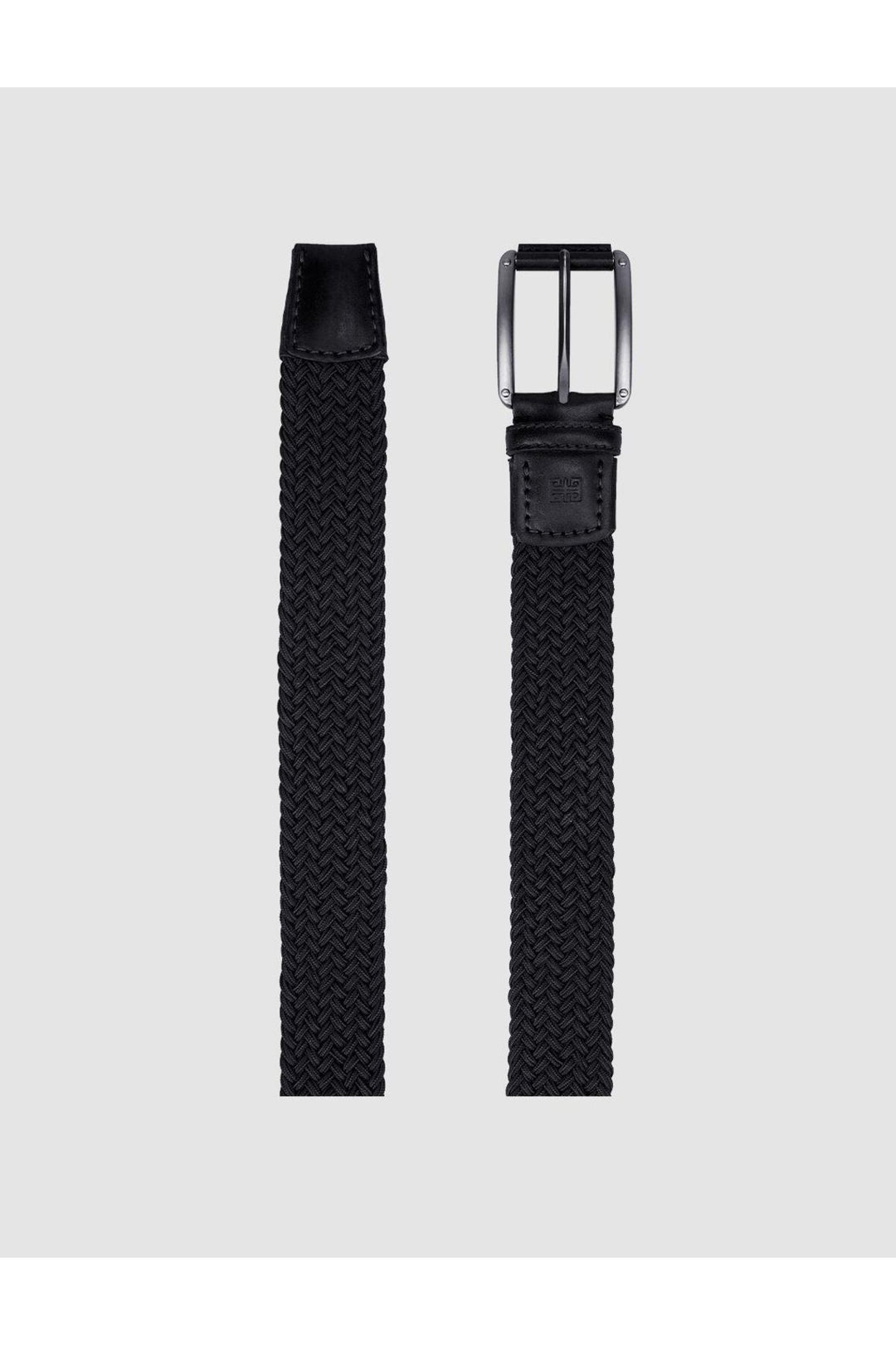 Cabani Shoes Ceinture quotidienne pour homme en tricot noir avec détails en tricot de 4 cm - Noir