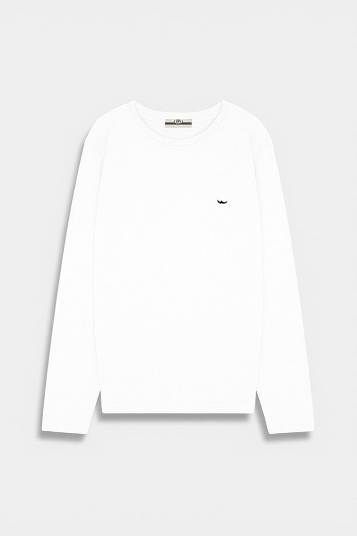LTB Sweat ras du cou Bass White à manches longues
